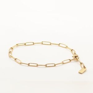 New Salty Cali Paperclip Anklet 18k Gold Water Friendly Ankle Bracelet Summer